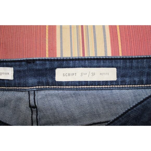 Pilcro and the Letterpress Script Jeans Blue Raw Hem Straight Leg Women’s 31P - Picture 4 of 4